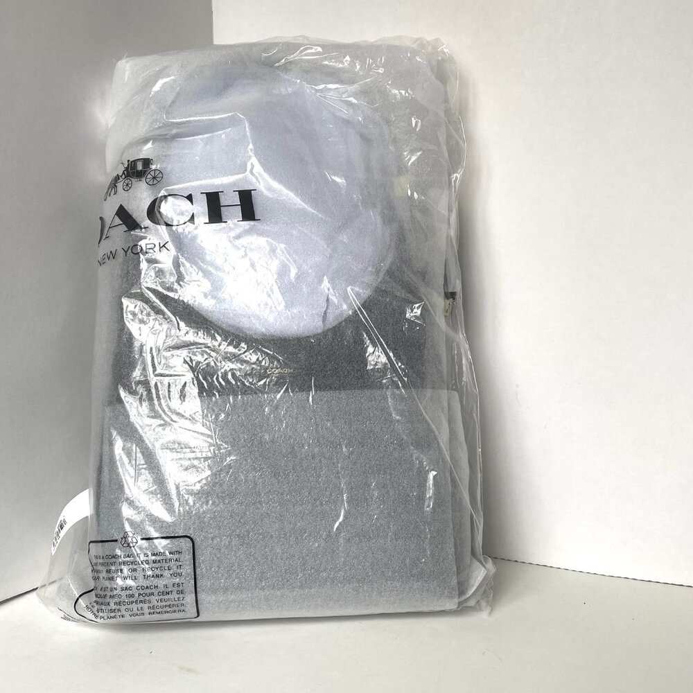 Coach Brooklyn 28 Black Croc Embossed Suede Leather Hobo CCJ00 - Picture 3 of 16